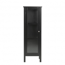 Vitrína s jednokrídlovými dverami Elton, 136,5 cm, čierna - 2