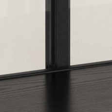 Vitrína Seaford, 152,4 cm, černá - 8