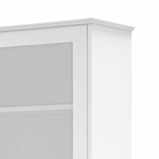 Vitrína / skříň s 4 dveřmi Milenium, 190 cm, bílá/dub - 3