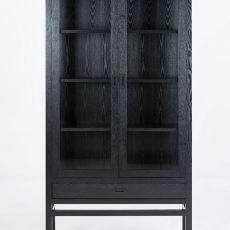 Vitrína / skříň se skleněnými dveřmi River, 205 cm - 1