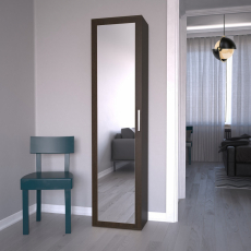 Vysoká šatní skříň Duo, 180 cm, tmavě hnědá - 2
