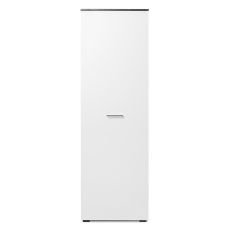 Vysoká skříň s dveřmi Perform, 189 cm, bílá/beton - 3