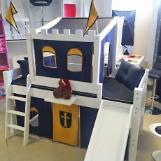 Výstavná vzorka Detská poschodová posteľ so šmýkalkou Rytiersky hrad - 2