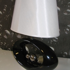 Výstavná vzorka Stolná lampa keramická Balance, 35 cm  čierna - 2