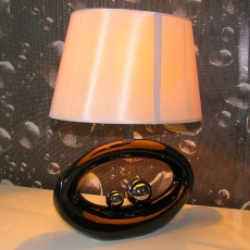 Výstavná vzorka Stolná lampa keramická Balance, 35 cm  čierna - 3