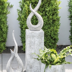 Záhradná soška Deren, 60 cm, šedá - 2