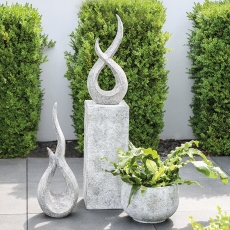 Záhradná soška Deren, 60 cm, šedá - 7