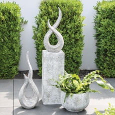 Záhradná soška Deren, 75 cm, šedá - 7