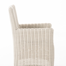 Zahradní křeslo Marlo, polyratan, bílá / červená - 2