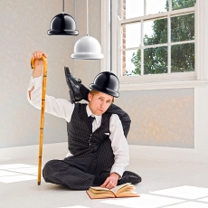 Závesné svietidlo / luster Hattrick, 23 cm, biela - 3