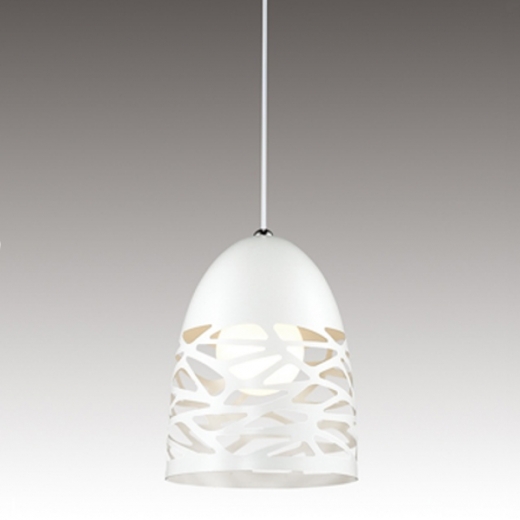 Závesný luster kovový Skugga, 20 cm, biela - 1