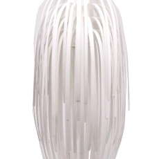 Závesný luster z plastových prúžkov Stripy biela - 1