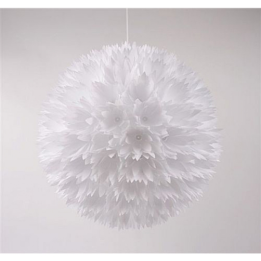 Závěsný lustr z bílých květů Lily 60 cm - 1