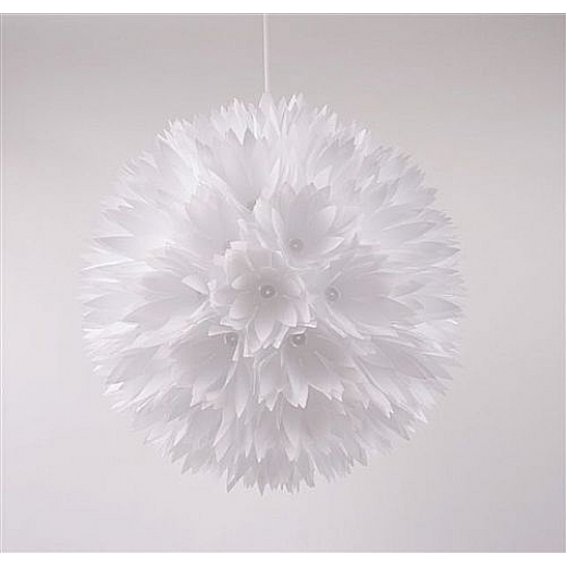 Závěsný lustr z bílých květů Lily - 1