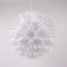 Závěsný lustr z bílých květů Lily - 1