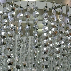 Závěsný lustr ze stříbrných řetízků - 4