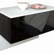 Závěsný noční stolek Lili, 61 cm, černá / bílá - 4