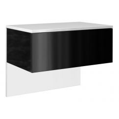 Závěsný noční stolek Lili, 61 cm, černá / bílá