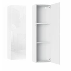 Závěsný skříňka Vida, 140 cm, bílá lesk