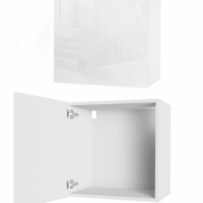 Závesný skrinka Vida, 50 cm, biela lesk - 1