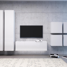 Závesný skrinka Vida, 50 cm, biela lesk - 6