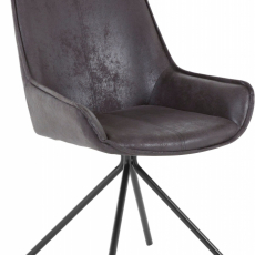 Židle Bonnie, mikrovlákno, antracitová - 1