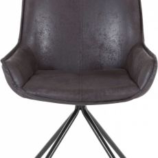Židle Bonnie, mikrovlákno, antracitová - 2