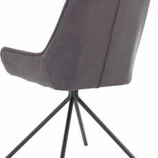 Židle Bonnie, mikrovlákno, antracitová - 4