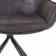 Židle Bonnie, mikrovlákno, antracitová - 5