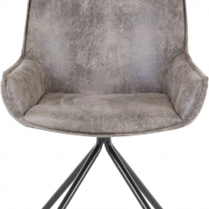 Židle Bonnie, mikrovlákno, šedá - 2