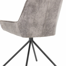 Židle Bonnie, mikrovlákno, šedá - 4