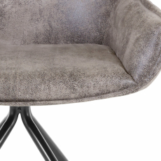Židle Bonnie, mikrovlákno, šedá - 5