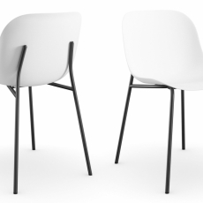 Židle Filuet (SET 2ks), bílá/černá - 1
