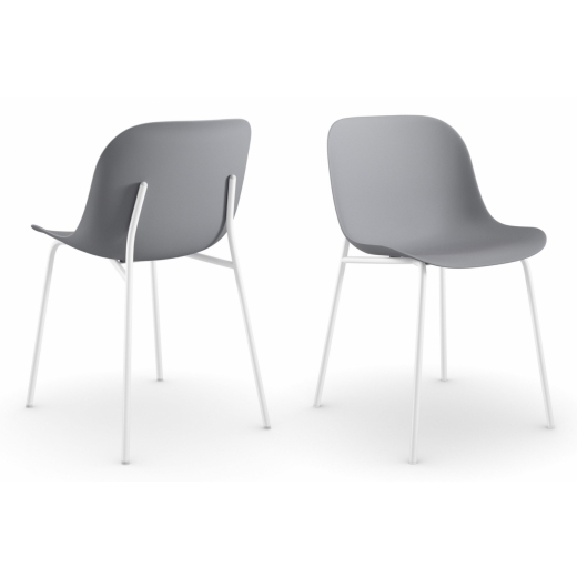 Židle Filuet (SET 2ks), šedá/bílá - 1