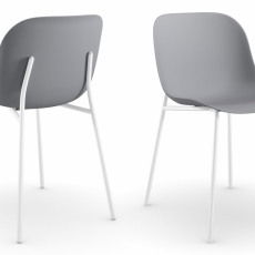 Židle Filuet (SET 2ks), šedá/bílá - 1