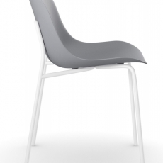 Židle Filuet (SET 2ks), šedá/bílá - 3