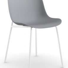 Židle Filuet (SET 2ks), šedá/bílá - 4