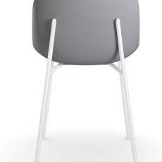 Židle Filuet (SET 2ks), šedá/bílá - 5