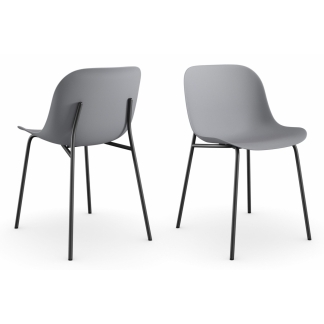 Židle Filuet (SET 2ks), šedá/černá
