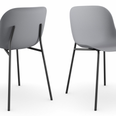 Židle Filuet (SET 2ks), šedá/černá - 1