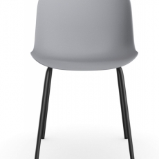 Židle Filuet (SET 2ks), šedá/černá - 2