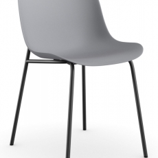 Židle Filuet (SET 2ks), šedá/černá - 4