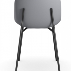 Židle Filuet (SET 2ks), šedá/černá - 5