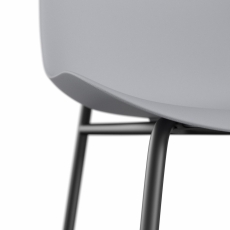 Židle Filuet (SET 2ks), šedá/černá - 6
