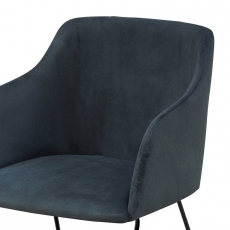 Židle s područkami Blanka (SET 2 ks), tmavě modrá - 2