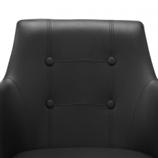 Židle s područkami Burg (SET 2 ks), černá - 4