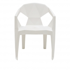 Židle s područkami Sissa, bílá - 1