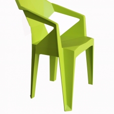 Židle s područkami Sissa, zelená - 2