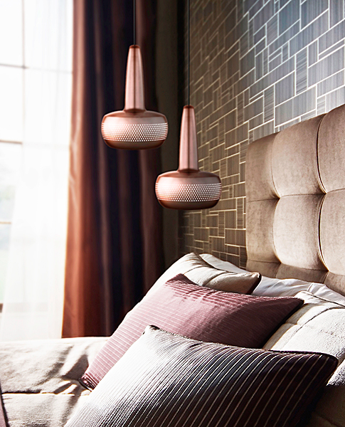 Závěsný lustr VITA Clava - měď