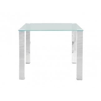 Stôl so sklenenou doskou Canton 90 cm, pieskované sklo
